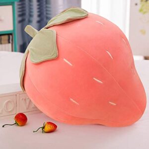 Cute Fruit Stuffed Strawberry Super Soft Girls Pillows，Soft Kawaii Strawberry Shaped Toy-Home Car Decoration Throw Pillow Birthday for Girls, Boys, Friends (9.84 in) (Green)