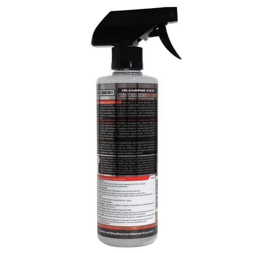 Diamond Coat Graphene Infused Ceramic Spray By White Diamond Detail Products, Advanced SiO2 Technology Infused with Graphene Provides Long Lasting Protection, 16oz Bottle, Brilliant Shine Made Easy