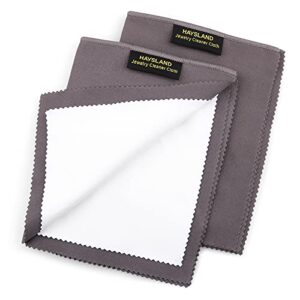 jlkcthh 2 pcs professional polishing cloth large jewelry cleaning cloths, 100% cotton multi-layer double-sided jewelry cleaning cloth for gold silver platinum jewelry