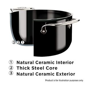 All-Clad FUSIONTEC Natural Ceramic with Steel Core Universal Pan, 4.5 quart, Onyx