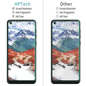 HPTech (2 Pack) Designed For Samsung Galaxy A21 Tempered Glass Screen Protector, Easy to Install, Anti Scratch, Bubble Free, Case Friendly