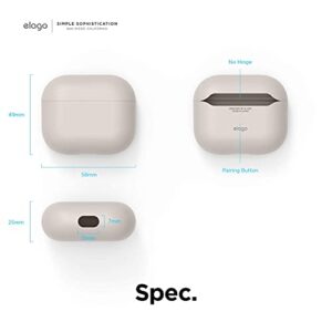 elago Liquid Hybrid Case Compatible with AirPods 3rd Generation Case - Compatible with AirPods 3 Case Cover, Triple Layer Protection, Wireless Charging, Shock Resistant, Easily Cleaned (Stone)