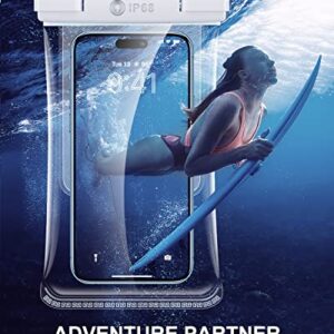 [2-Pack] Universal Waterproof Phone Pouch [Industry-First 3D Seamless Body] Humixx IPX8 Waterproof Phone Case for Beach Underwater Floating Cellphone Dry Bag with Lanyard, Fits All Phones Up to 7.8''