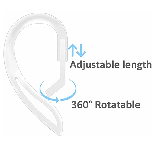 ALXCD Ear Hooks Replacement for Air Pods Pro, Anti-Slip Adjustable Over-Ear Soft TPU Earhook [Anti Slip][Anti Lost], Compatible with AirPods Pro AirPods1 AirPods2 Headphones, 3 Pairs Clear