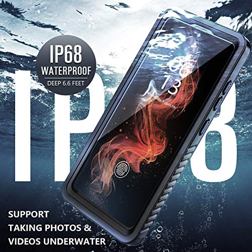 ANTSHARE for Samsung Galaxy S20 FE 5G Case Waterproof, Built in Screen Protector 360° Full Body Heavy Duty Protective Shockproof IP68 Underwater Case for Samsung Galaxy S20 FE 5G 6.5inch Black/Clear