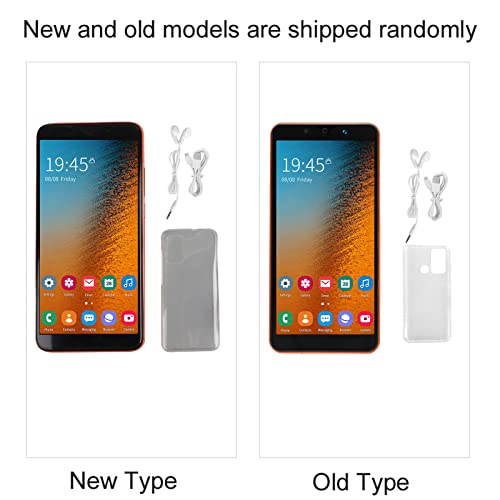 Jazar Smartphone, Powerful Processor Dual Cards Dual Standby 128Gb Expandable Storage Fingerprint Unlock Smart Phone, Note30 plus 854 x 480 Resolution for 8.1, Orange