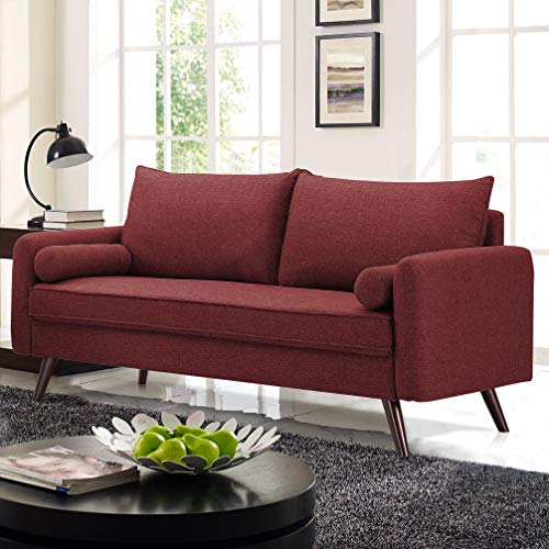 LifeStyle Solutions Calgary Sofa, 70.1" W x 32.3" D x 32.3" H, Burgundy