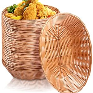 Yesland 12 Pack Plastic Oval Basket Small Gift Baskets, Food Storage Basket & Fruit Basket, 10 x 5.8 x 2.75 Inches Bread Basket Bin for Kitchen, Restaurant, Centerpiece Display, Christmas Gifts