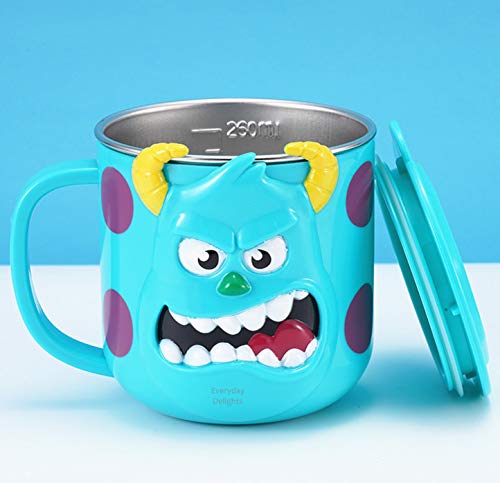 Everyday Delights Disney 3D Monster University Sulley Blue Durable Stainless Steel Insulated Cup with Lid, 250ml