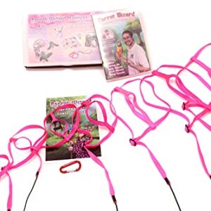 Parrot Wizard Bird Harness Set (XL, Pink)