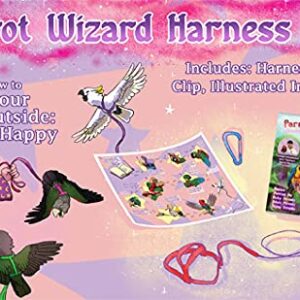 Parrot Wizard Bird Harness Set (XL, Pink)