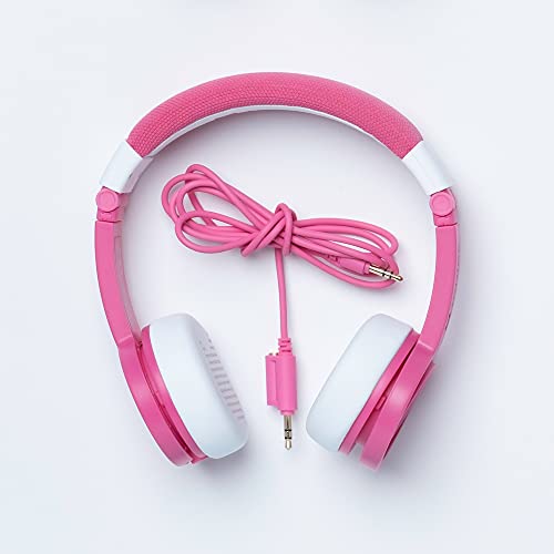 Tonies Foldable Wired Headphones for Kids - Comfortably Designed to fit On-Ear - Works with Toniebox and All 3.5mm Devices - Pink