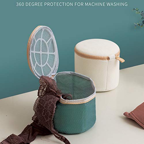 Bra Washing Bag Mesh Laundry Protector with Zipper for Lingerie-Built in Washboard Bra Washer,Socks,Panty,Undershirt Laundry Bag (4th generation)