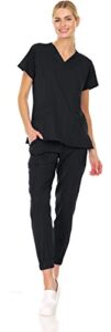 mini marilyn stretch v-neck jogger scrubs set, available in over 12 colors