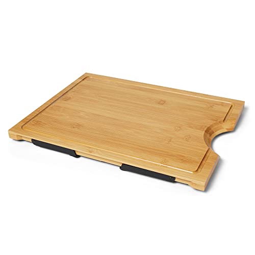 Vendiferous Natural Bamboo Cutting Board - Chopping Tray with Folding Legs - Adjustable Raised Meal Prep Station - Sustainable Lightweight Bamboo