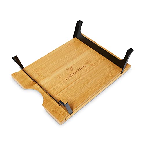 Vendiferous Natural Bamboo Cutting Board - Chopping Tray with Folding Legs - Adjustable Raised Meal Prep Station - Sustainable Lightweight Bamboo