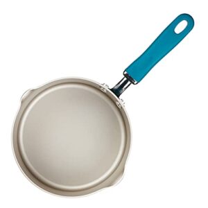 Rachael Ray 12020 Create Delicious Nonstick Sauce Pan / Saucepan with Straining and Lid, 3 Quart - Teal Shimmer