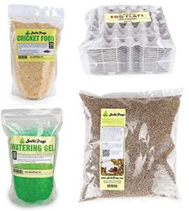 josh's frogs cricket colony bundle- vermiculite substrate, food, ready to use water gel, and egg flats (enough for a 10 gallon tank)