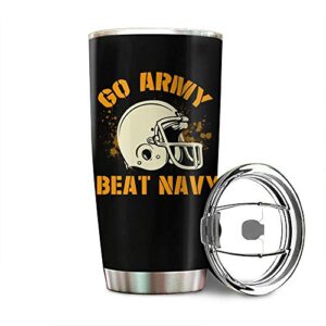 go army beat navy americas game sports football stainless steel tumbler 20oz & 30oz travel mug