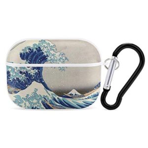 escanor great wave off kanagawa compatible with airpods pro case cover shockproof protective soft tpu full printed headphone cases for girls boys women men with keychain, one size