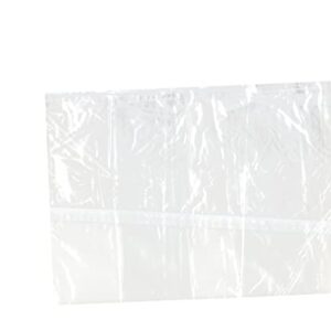 Clear Vinyl Plastic Zippered Blanket Storage Pouch Bags for Throws, Blankets, Quilts - 15 x 6 x 18 Inches 4-Pack Set of Clear Organizer Bags