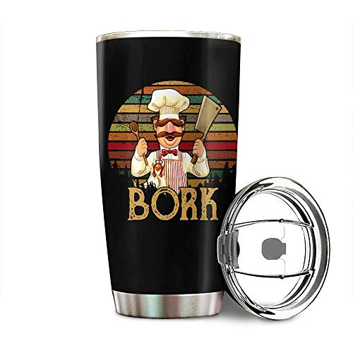 Tim Rogerson Swedish Chef Bork Vintage Stainless Steel Tumbler 20oz & 30oz Travel Mug