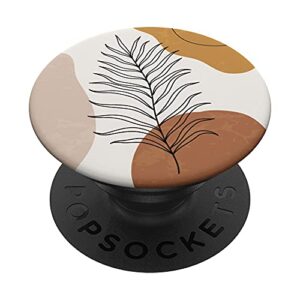 boho line art leaves popsockets swappable popgrip