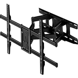 c-mounts full motion tv wall mount bracket dual articulating arms swivels tilts rotation for most 37-75 inch flat curved tvs,holds up to 110lbs, max vesa 684x400mm,fits up to 16" studs