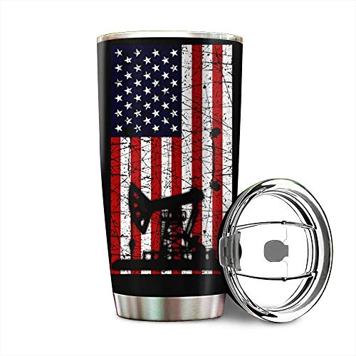 Oilfield Flag Us Red Oilfield Stainless Steel Tumbler 20oz & 30oz Travel Mug