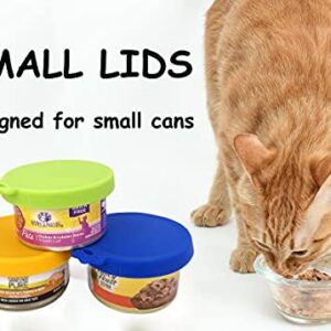 COMTIM 3 Pack Cat Food Can Lids, Silicone Small Pet Food Can Lids Covers for 3 oz Cat Food Cans