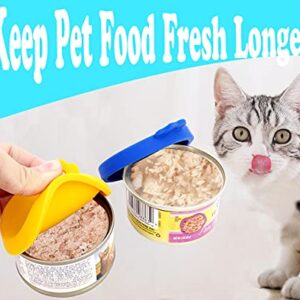 COMTIM 3 Pack Cat Food Can Lids, Silicone Small Pet Food Can Lids Covers for 3 oz Cat Food Cans