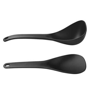 doitool 2pcs rice paddle spoon soup spoon cooking utensil rice scooper non- stick heat- resistant works for rice mashed potato or more
