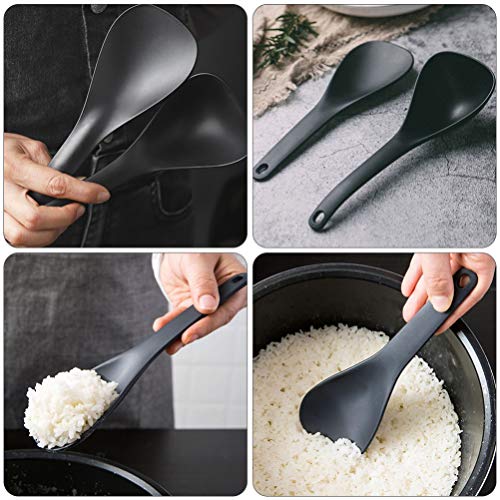 DOITOOL 2pcs Rice Paddle Spoon Soup Spoon Cooking Utensil Rice Scooper Non- stick Heat- resistant Works for Rice Mashed Potato or more