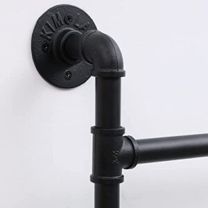 SCDGRW Industrial Style Iron Pipe Swing Out Towel Rack, Wall Mounted 3 Arm Swivel Towel Bar Rack Vintage Iron Pipe Towel Holder Storage Organizer