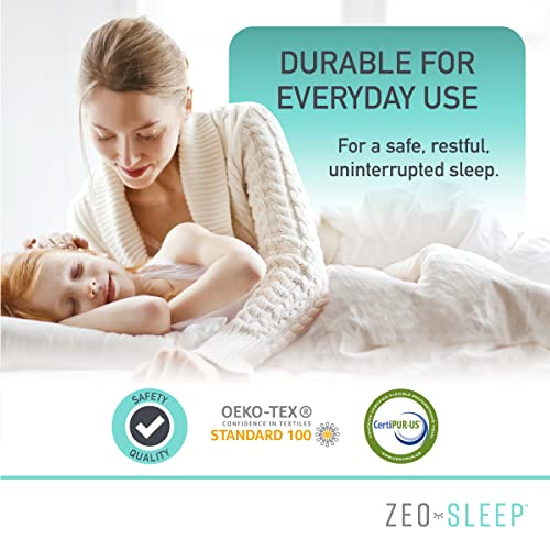 ZEO-SLEEP 1.5-inch Mattress Topper - Queen Size Memory Foam Mattress Topper - Balanced Support Mattress Topper for Back Discomfort 75 x 38 x 1.5 inches