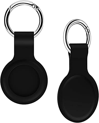 Apple AirTag Silicone Case, Protective Cover with Keychain Hook, Safety and Anti-Lost, Key Tracker Shockproof Protector Skin Cover