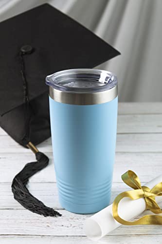 LaserGram 20oz Vacuum Insulated Tumbler Mug, Class of 2023, 2024, 2025, 2026, Personalized Engraving Included (Navy Blue)