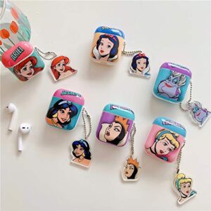 generic airpod cover, princess airpod case, silicone airpod case, airpod accessories case, cartoon princess airpod case (generation 12, snow white)