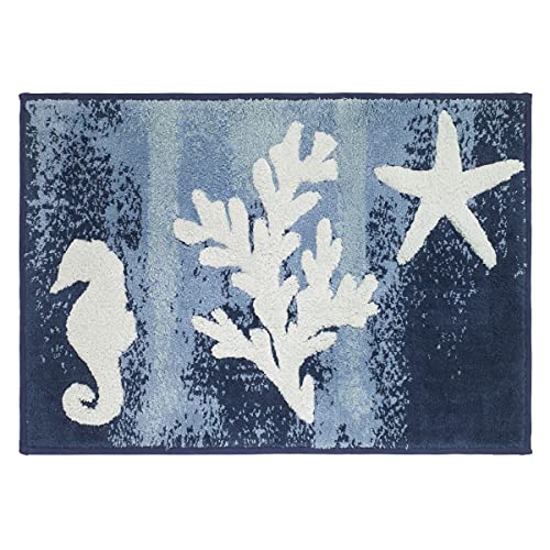 Avanti Linens Collection Batik Coastal Bathroom, Bath Rug, Multicolor