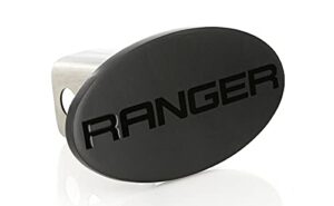 ford ranger black oval trailer tow hitch cover plug (2" inch)