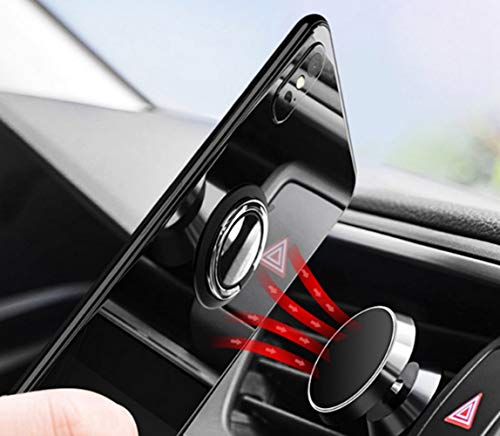 SFDO Cell Phone Mobile Ring Holder Finger 360 Rotation Metal Ring Grip for Magnetic Car Mount Compatible with All Smartphone - Red