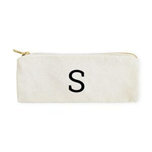 the cotton & canvas co. personalized modern monogram initial s small cosmetic case and travel pouch for office or on the go