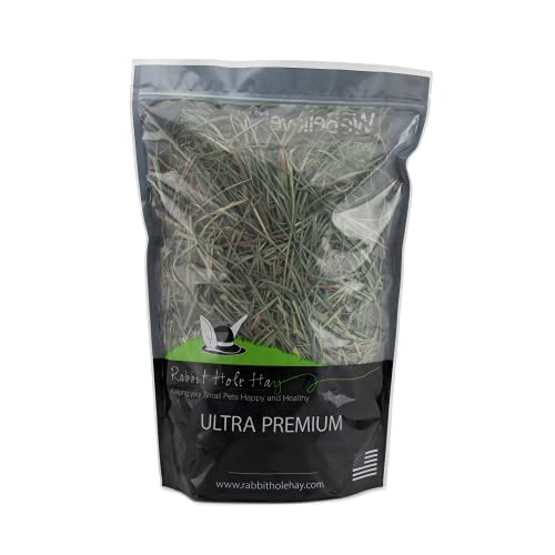 Rabbit Hole Hay Ultra Premium, Hand Packed Soft Timothy Hay for Your Small Pet Rabbit, Chinchilla, or Guinea Pig (12oz)