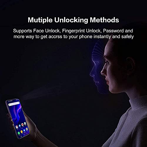 OUKITEL C21 Unlocked Smartphone, Android 10 Unlocked Cell Phone with Dual Sim 64GB/4GB 20MP Selfie Helio P60 6.4'' FHD+ Octa Core 4000mAh Face ID + Fingerprint GSM 4G, GPS, Bluetooth, WiFi