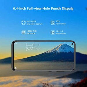 OUKITEL C21 Unlocked Smartphone, Android 10 Unlocked Cell Phone with Dual Sim 64GB/4GB 20MP Selfie Helio P60 6.4'' FHD+ Octa Core 4000mAh Face ID + Fingerprint GSM 4G, GPS, Bluetooth, WiFi