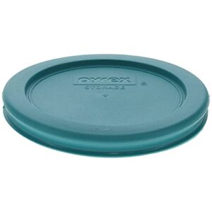 Pyrex 7202-PC Turquoise Round Plastic Food Storage Replacement Lid, Made in USA - 4 Pack