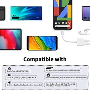 zoho, 2 in 1 USB C to 3.5mm Headphone Jack Adapter PD 60W Charger and Aux Audio Splitter Adapter Compatible with Samsung Note 2010S20, Google Pixel 44 XL33 XL and More