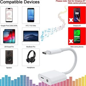 zoho, 2 in 1 USB C to 3.5mm Headphone Jack Adapter PD 60W Charger and Aux Audio Splitter Adapter Compatible with Samsung Note 2010S20, Google Pixel 44 XL33 XL and More