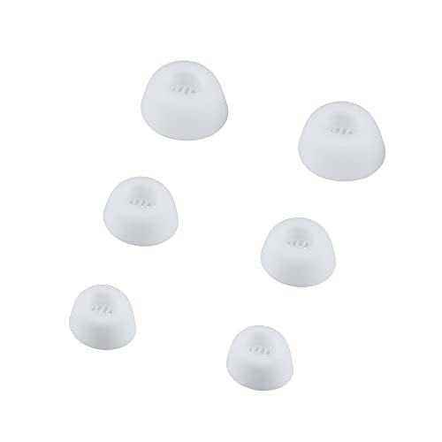 kwmobile 6X Replacement Ear Tips Compatible with Huawei FreeBuds Pro - Silicone Tips for Earphones - White