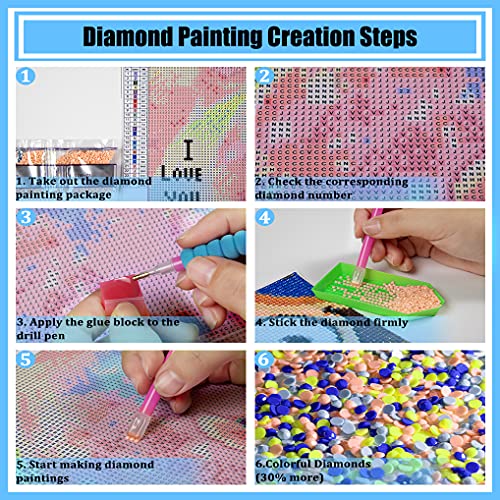 eniref 5D Diamond Painting Kits for Adults Kids,Diamond Painting Stitch Full Drill Gem Paint with Diamonds,Diamond Dots Arts Craft for Home Wall Decor 13.7x13.7Inch